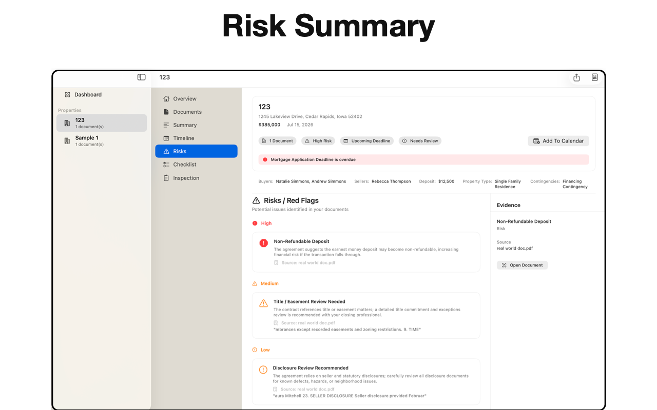 Risk Summary