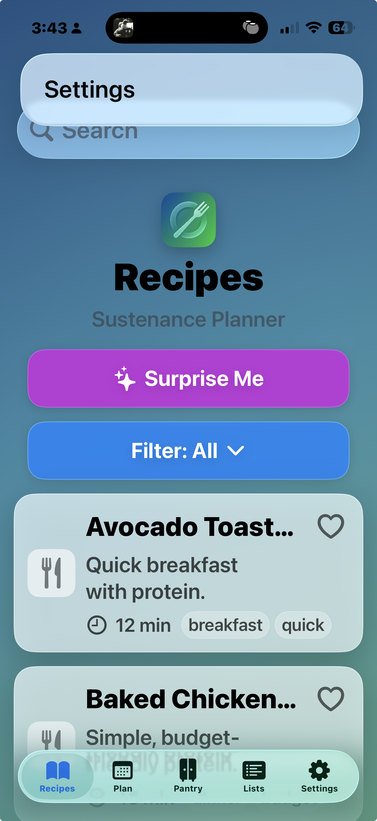 Recipe cards